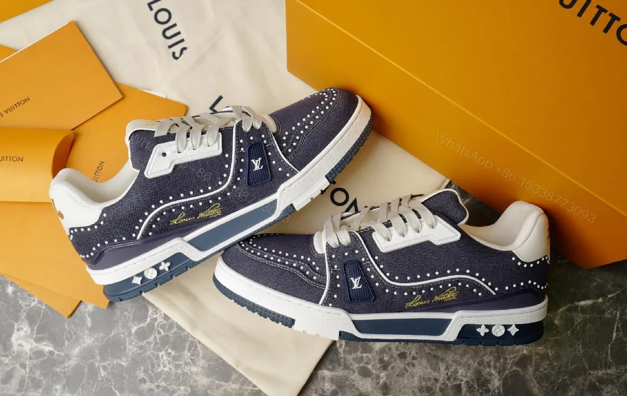 View 8 of Navy Suede Tech-Fabric High-Top Sneaker with Stud Detailing