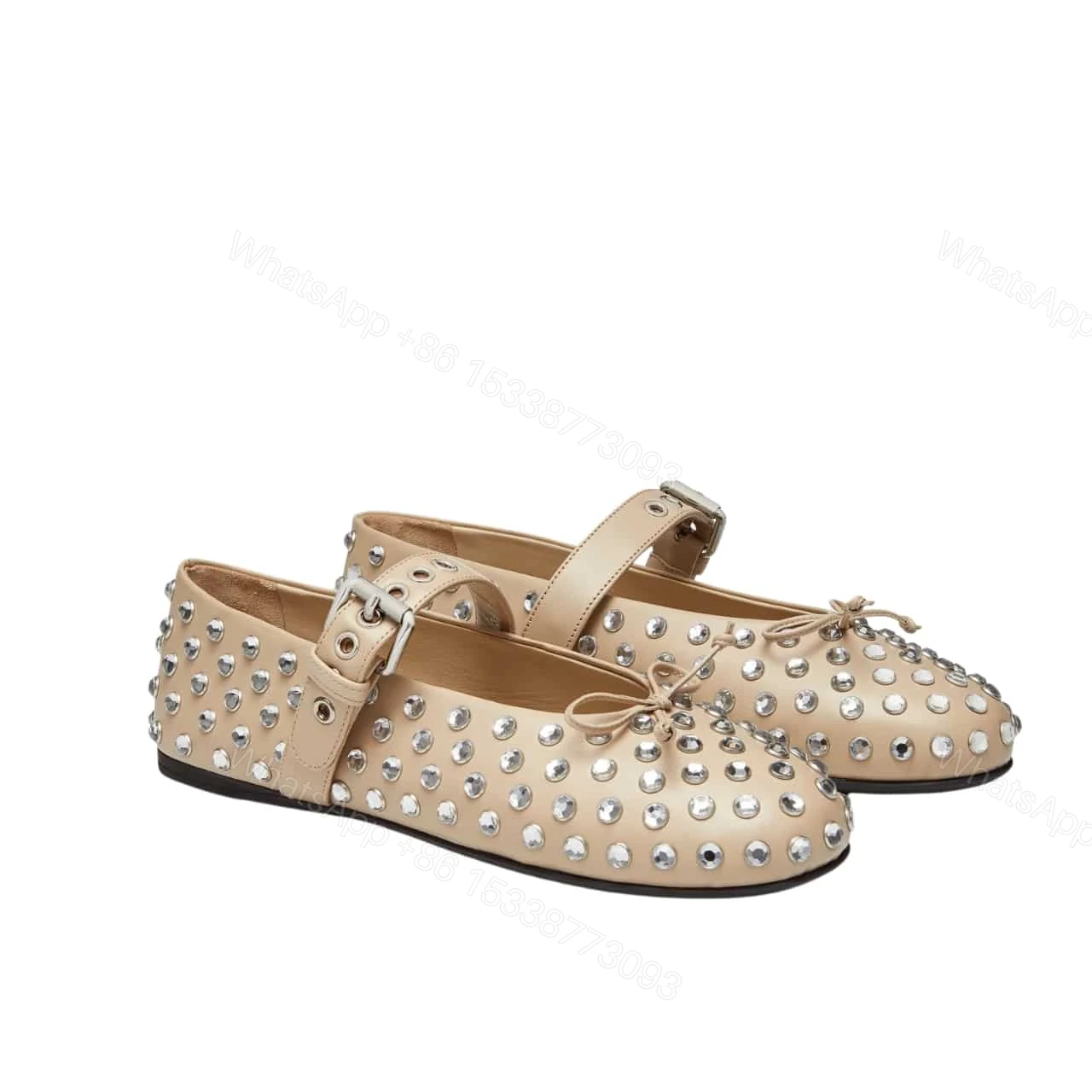 MIUMIU BALLERINAS IN BEIGE — view 1