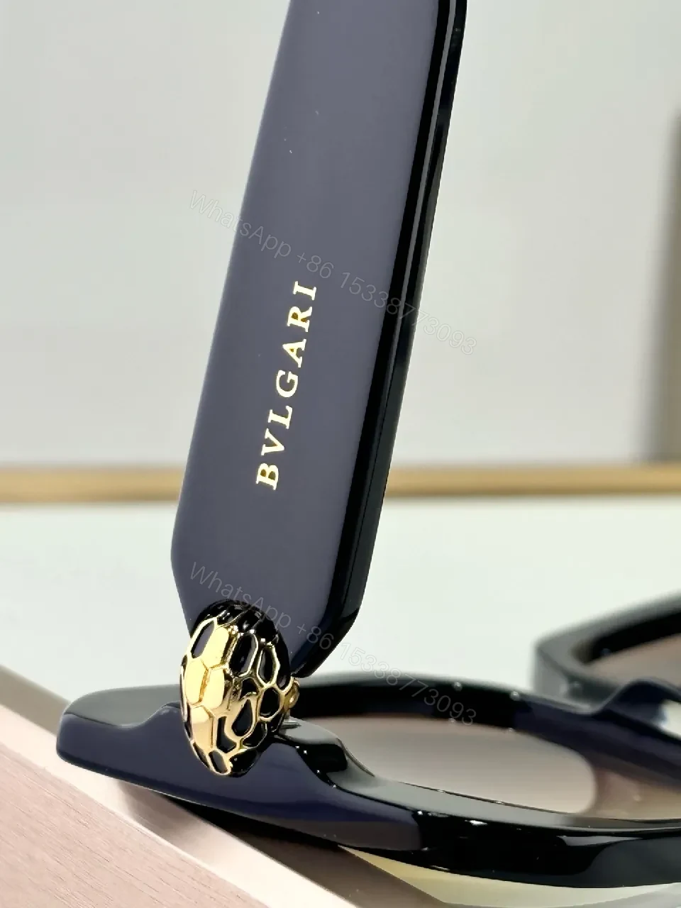 View 6 of Amber Frame Oversized Sunglasses - Gradient UV400 Lens, Acetate, Luxe Style