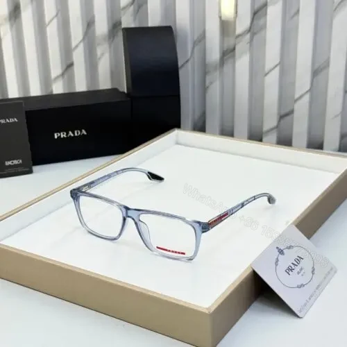 View 3 of Prada Rectangle Unisex Optical Frame Black