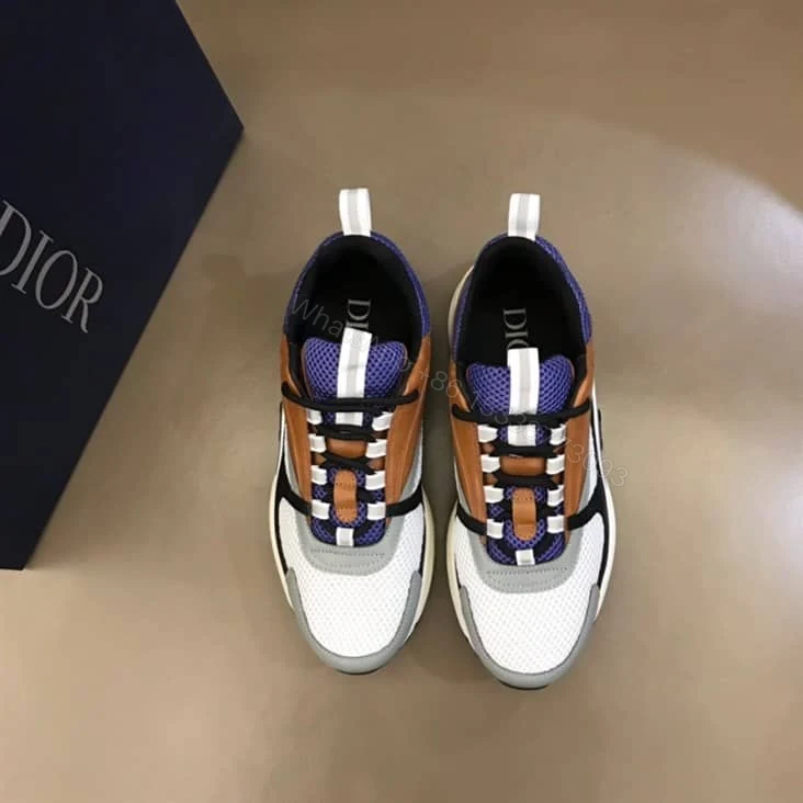 View 3 of B22 SNEAKER TECHNICAL MESH WITH AND CALFSKIN – CD112