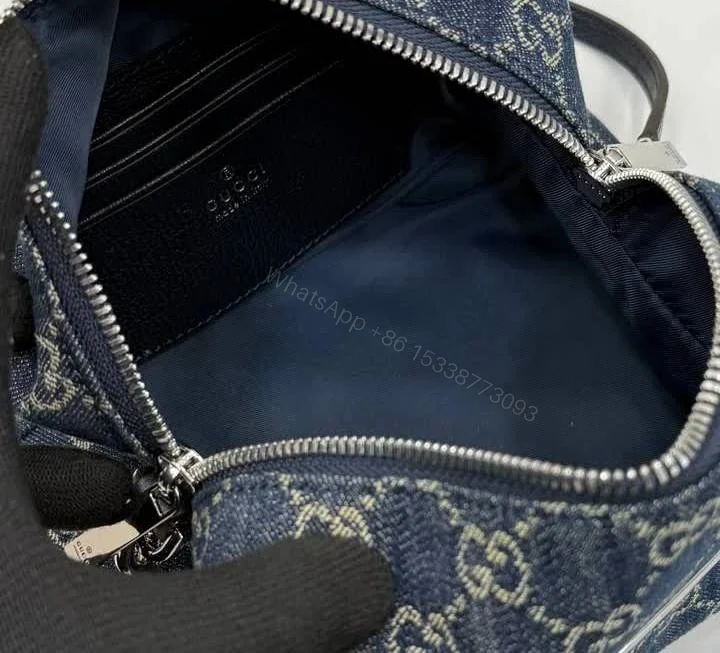View 11 of Gucci Small Boston Dark Blue Denim Bag