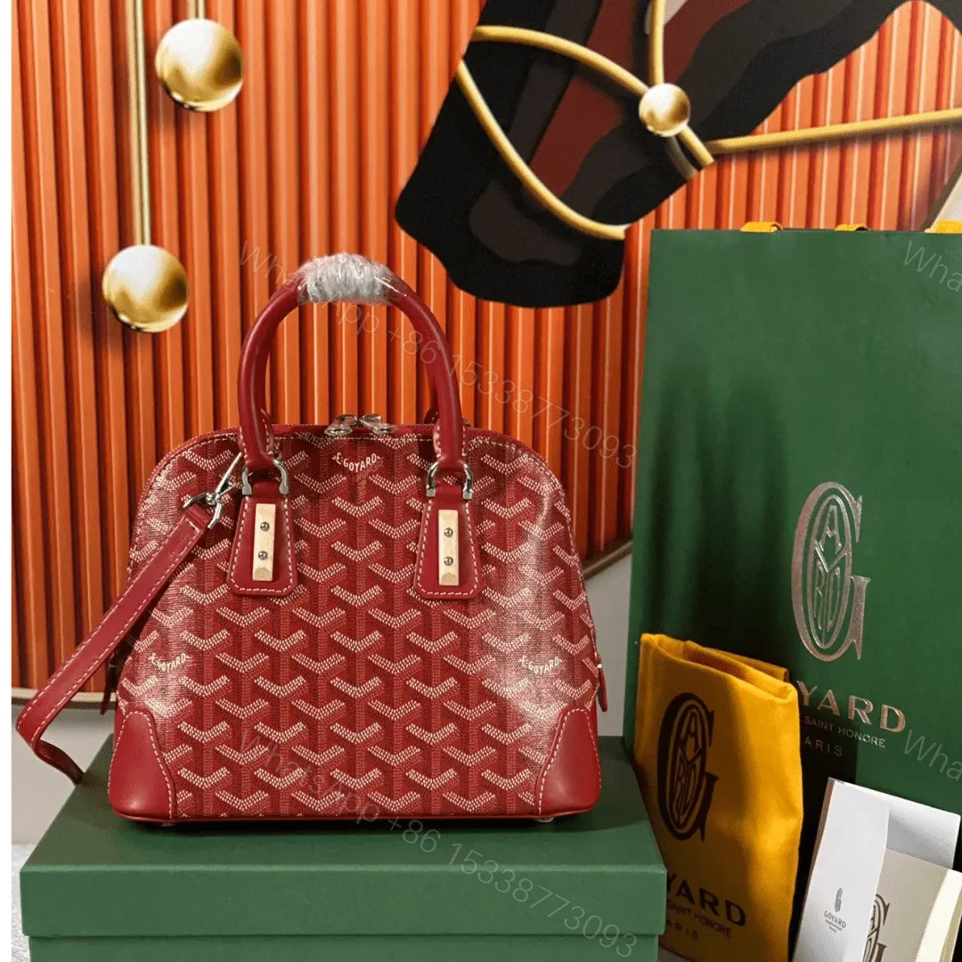 Goyard Alma Vedome Red Super Quality Handbag With Fabric Wrapped Leather Strap 24cm — view 1