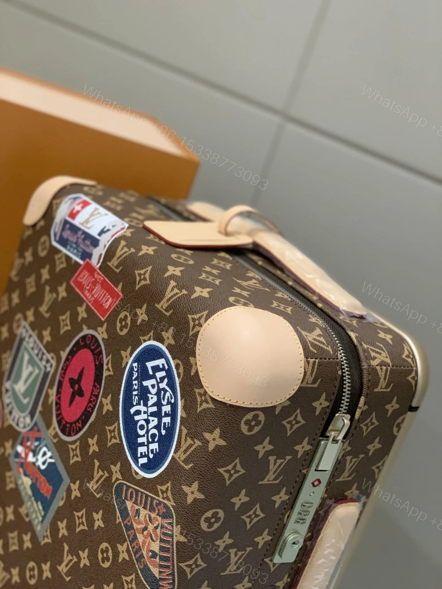 View 4 of Louis Vuitton Horizon 55 Suitcase Monogram Coated Canvas Sticker Prints 55Cm M24959