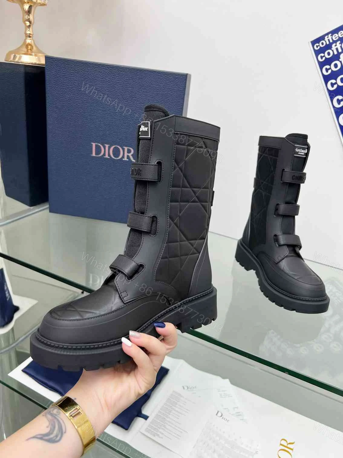 View 4 of DIOR DIO(R)EVOLUTION ANKLE BOOTS RUBBER MACCROCANNAGE BLACK
