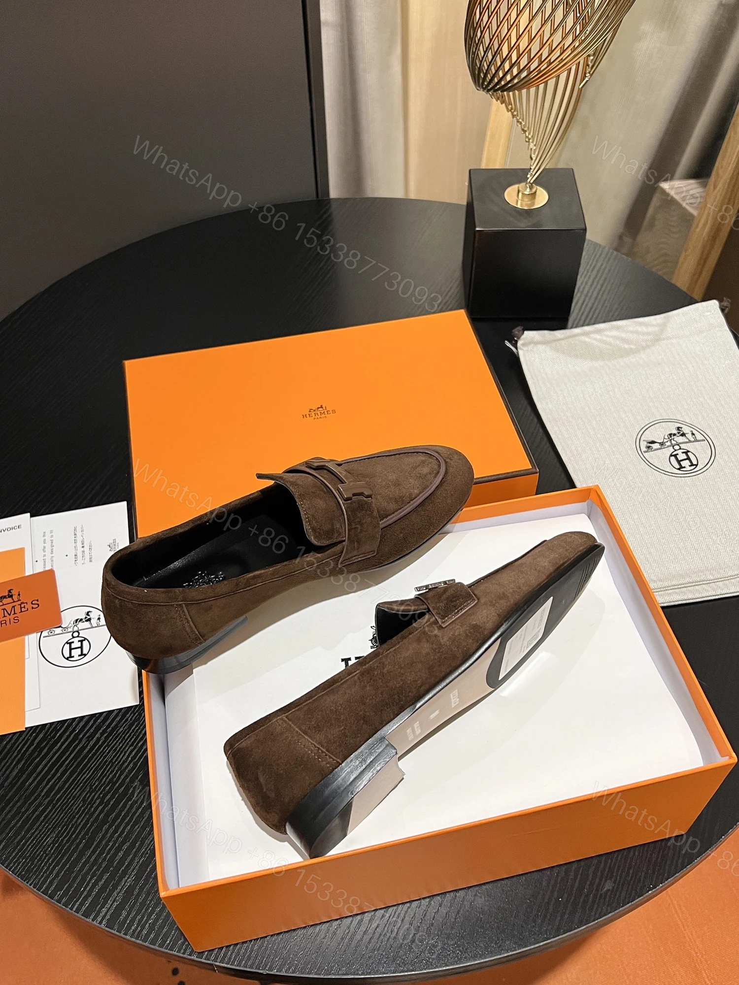 View 4 of HERMES PARIS LOAFER BROWN