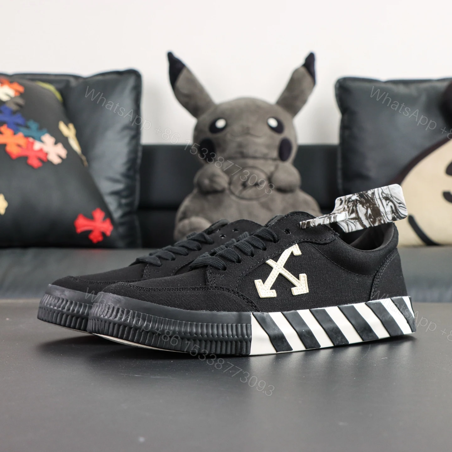 View 8 of Off White Low Vulcanised Black White Reps