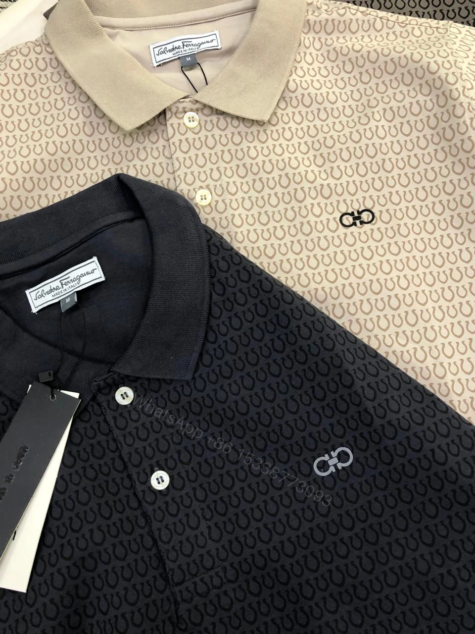 View 13 of First Copy Ferragamo Premium Lycra Polo T-Shirt for Men — 7A Quality Replica