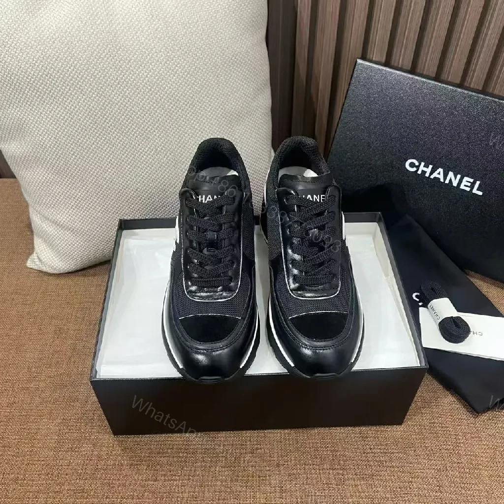 View 8 of Black Leather Low-Top Sneakers, Signature Detailing, Luxury Style