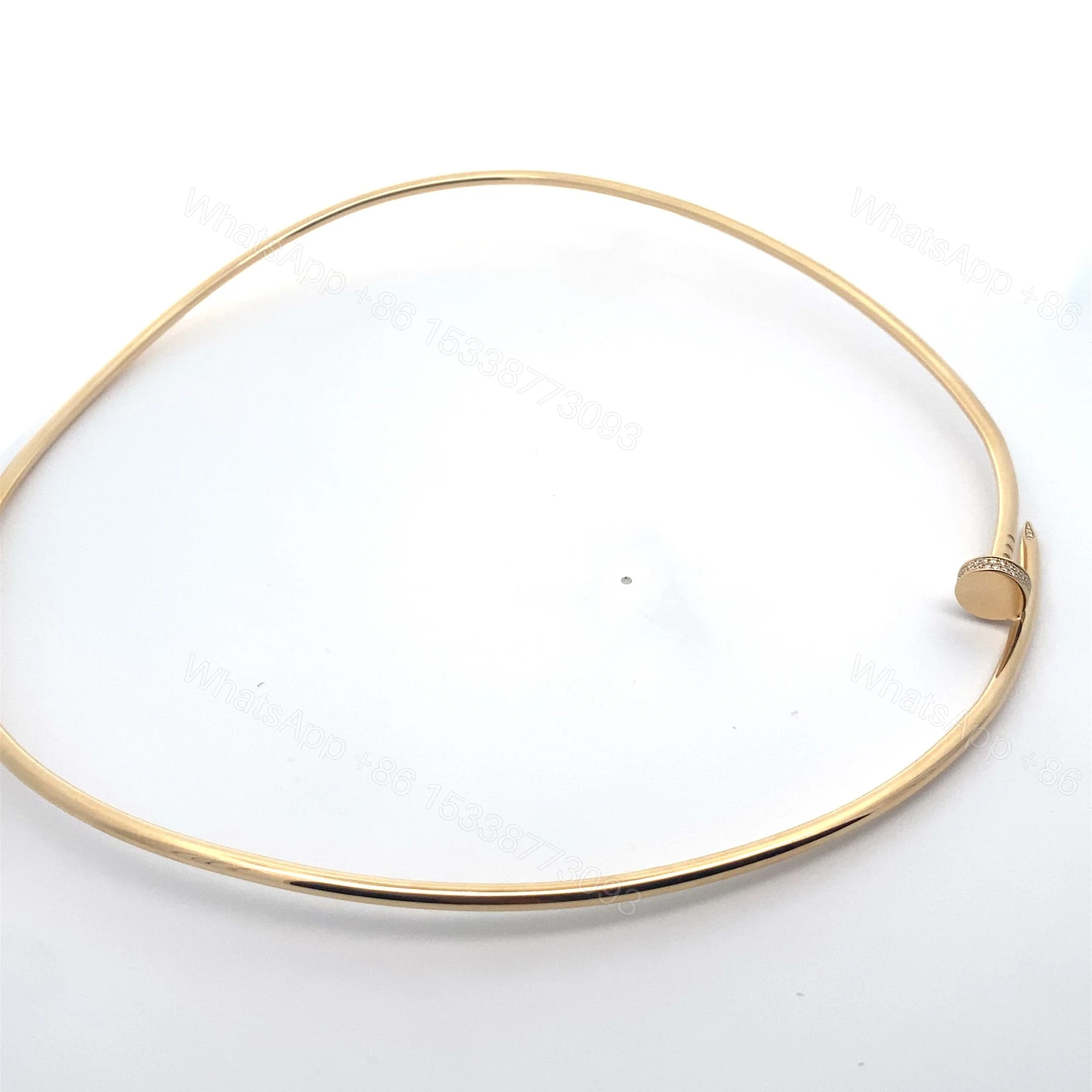 View 4 of Cartier 18K Gold Juste un Clou Diamond Necklace Small Model