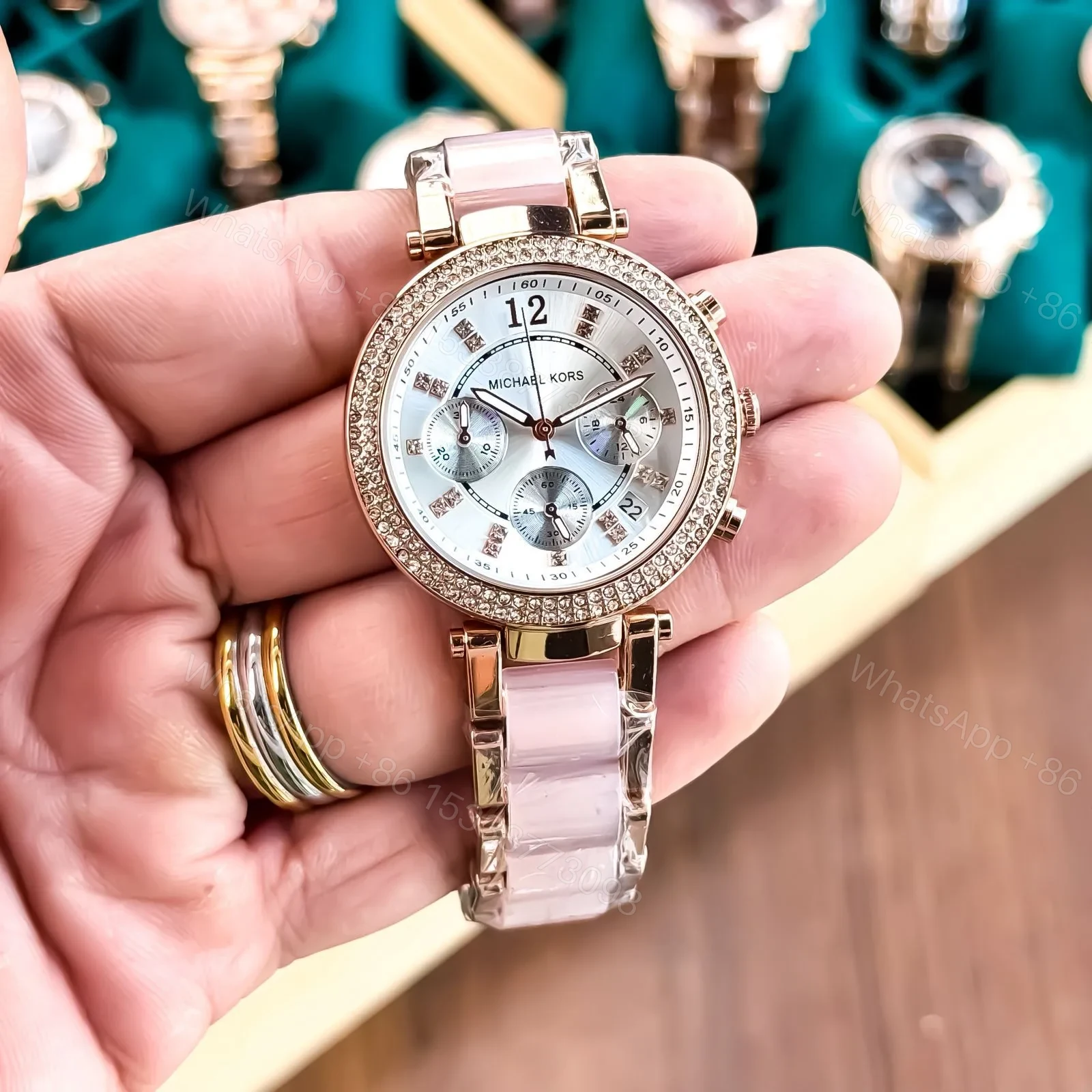 View 2 of Michael Kors Parker Acrylic Chronograph
