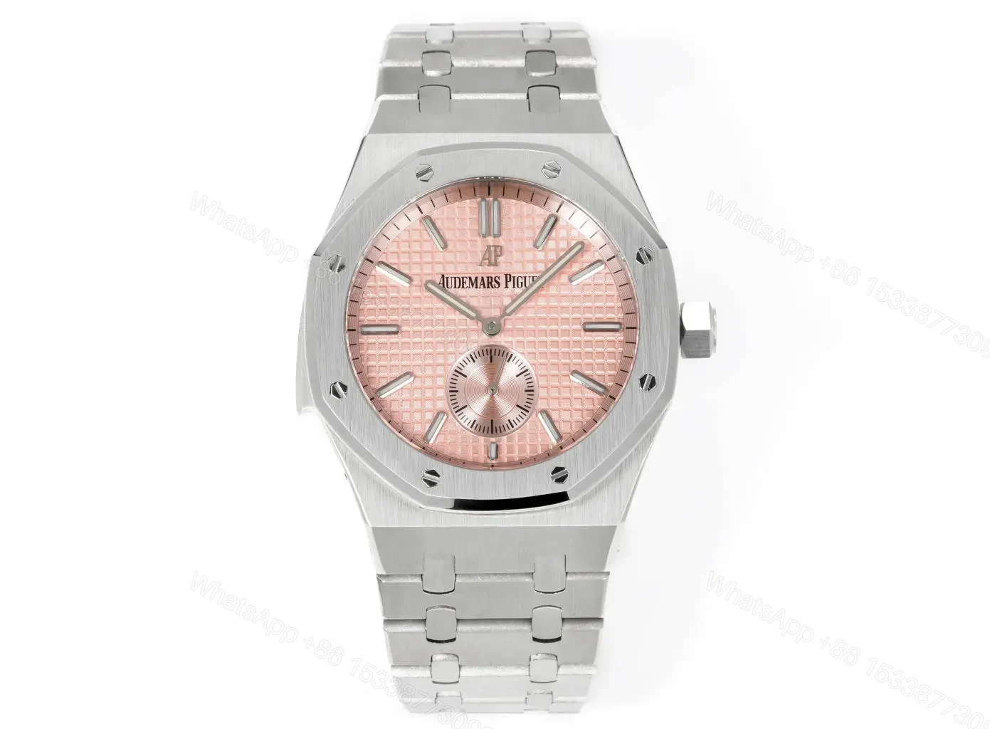 JF Factory Audemars Piguet Royal Oak 26591IP Series Men’s Watch – Stainless Steel with Pink Dial — view 1