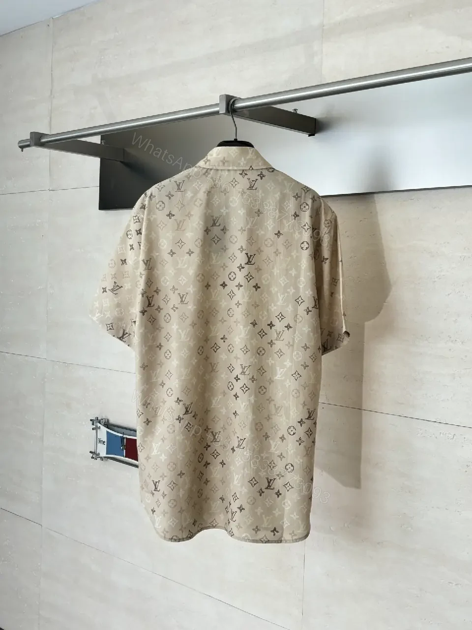 View 5 of Beige Louis Vuitton Monogram Shirt, Regular Fit, Button-Front Shirt