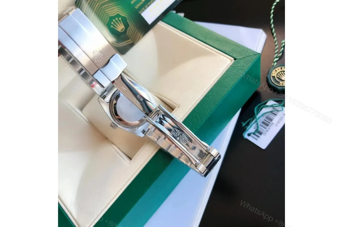 View 4 of Replica Rolex Oyster Perpetual SS/SS Tiffany Blue/Stk 31/41 mm
