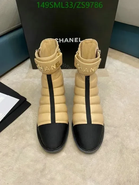 View 9 of Chanel Mid-Heel Boots ZS97 in Cowhide and Sheepskin