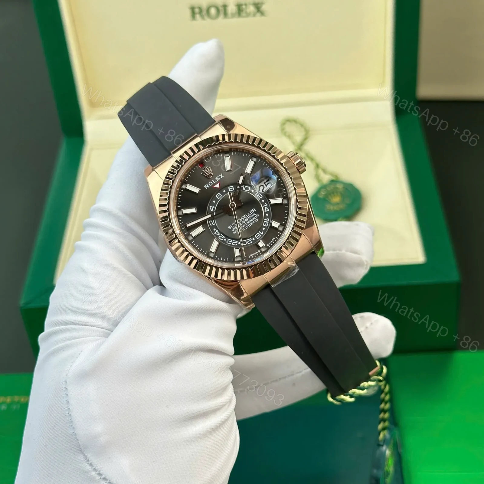 View 2 of Superclone Rolex Sky-Dweller Slate Dial 336235