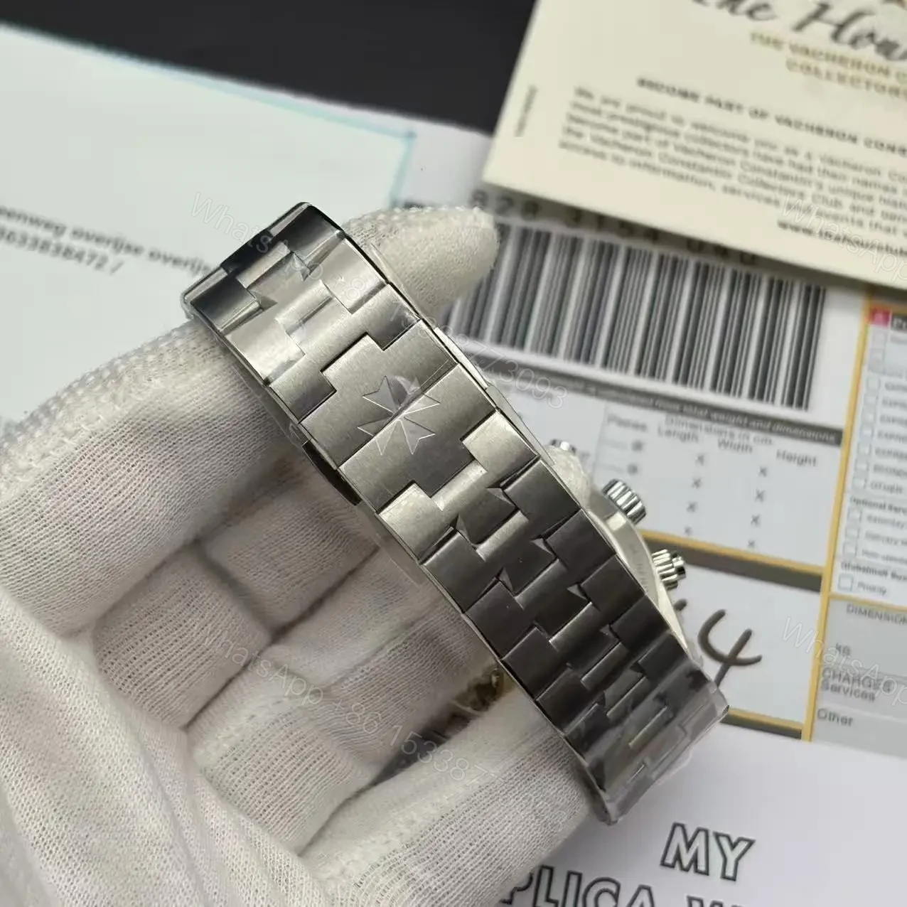 View 9 of Replica vacheron constantin Overseas chronograph 42.50 Stainless steel