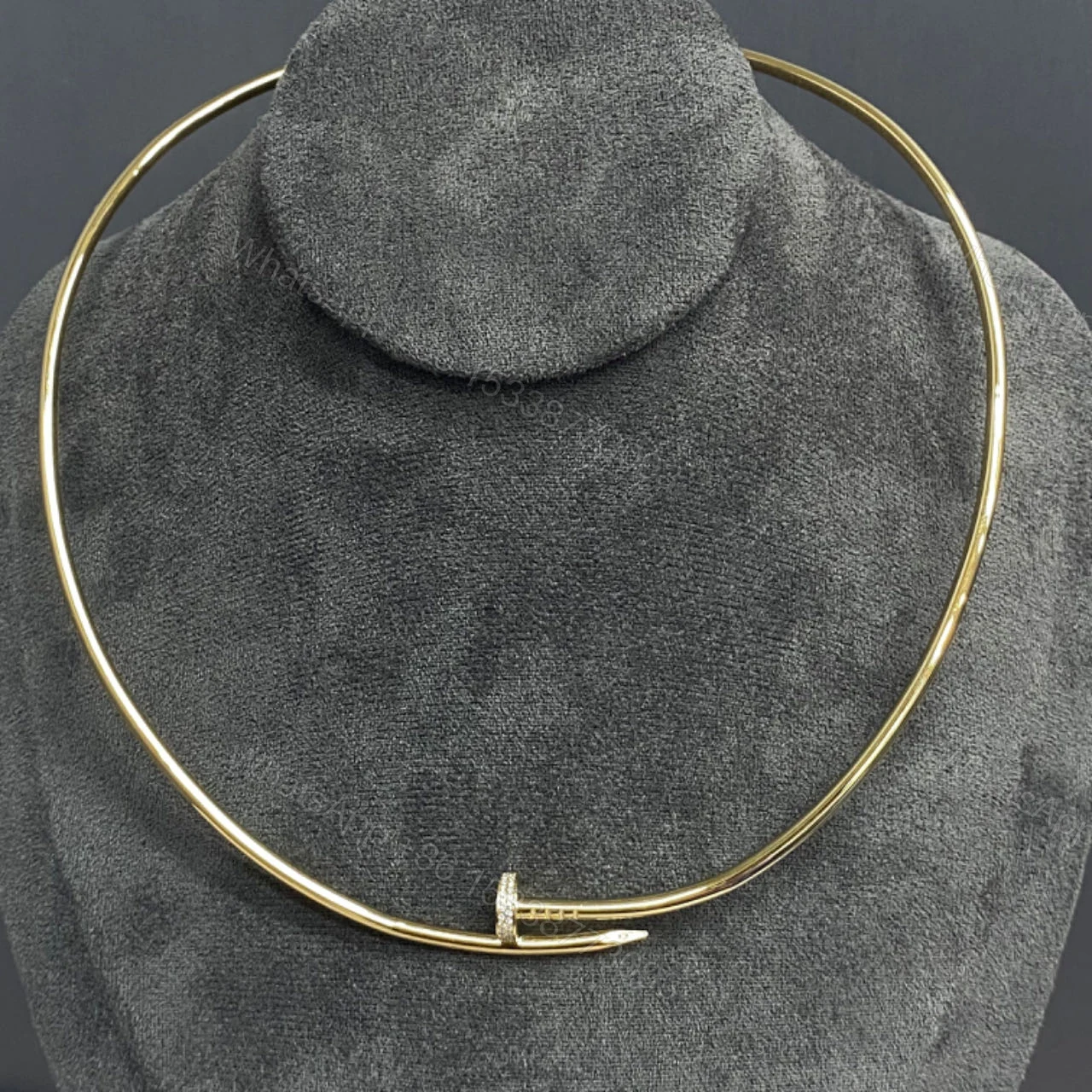 View 2 of Cartier 18K Gold Juste un Clou Diamond Necklace Small Model