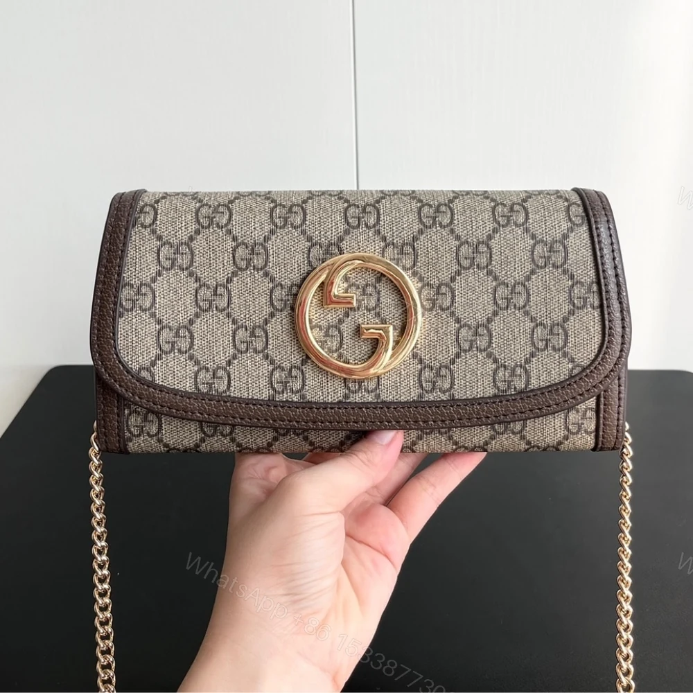 View 2 of Gucci Blondie Continental Chain Wallet Beige ‎‎21Cm 725215 K9GSG 8358