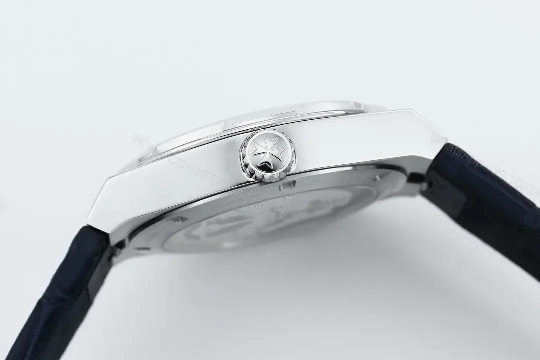 View 5 of PPF Factory Vacheron Constantin Overseas Tourbillon Steel Watch – Blue Dial, Stainless Steel Case, Black Leather Strap