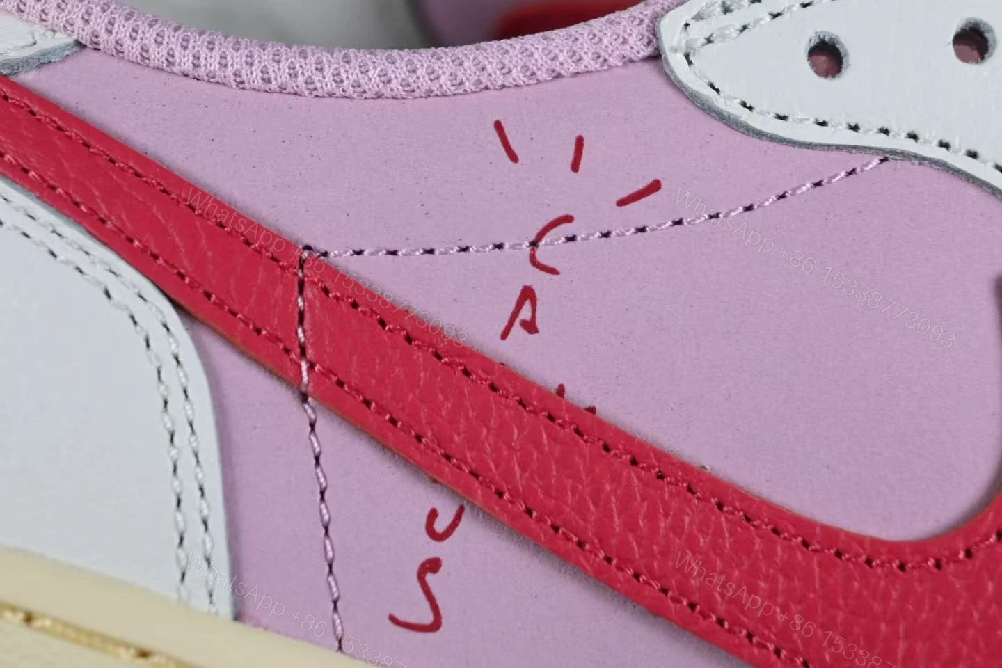 View 7 of Jordan 1 Retro Low OG SP Travis Scott Sail Tropical Pink