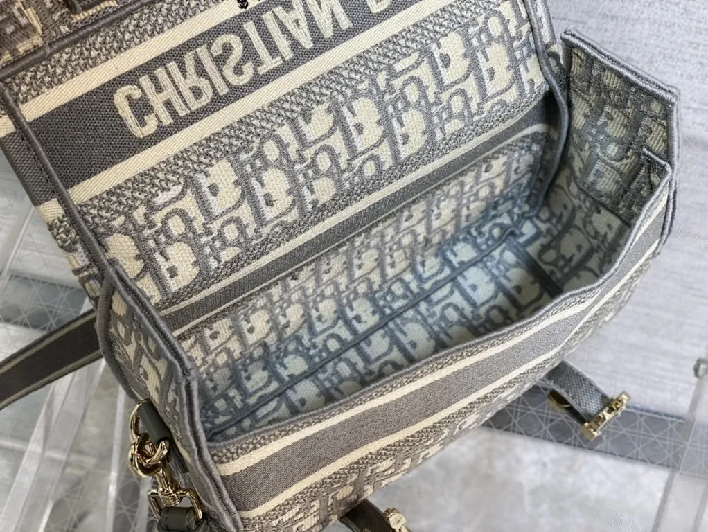 View 6 of Lux Embroidered Messenger: Structured Dior-Detail Bag