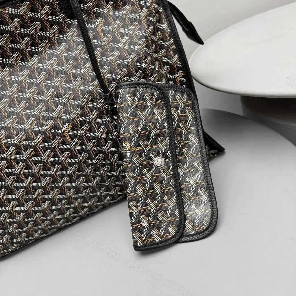 View 3 of Patterned Luxury Tote Set: Timeless Monogram Carry