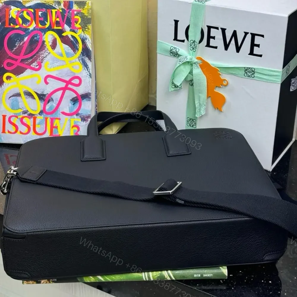 View 3 of 高仿Loewe*Goya系列1100小牛皮男士公文包黑色免檢版