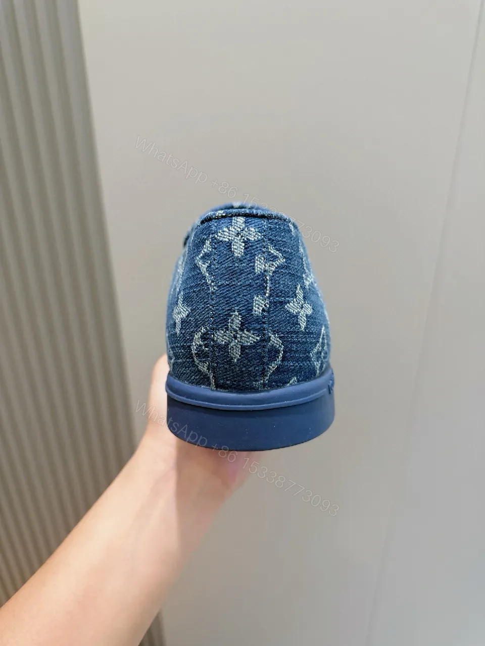 View 7 of Denim Monogram Loafer: Modern Comfort & Signature Texture