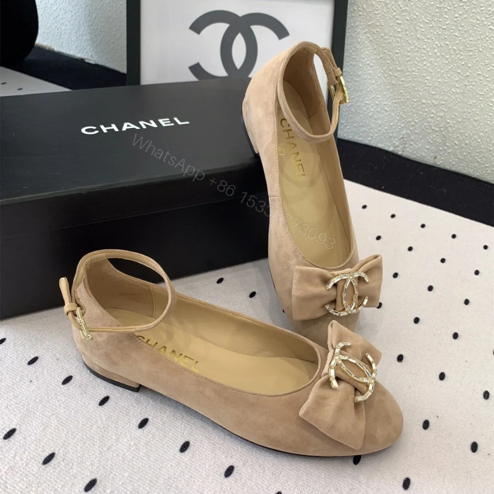 View 8 of 高仿Chanel*24K系列G46022C絲絨塔扣瑪麗珍鞋卡其免檢版