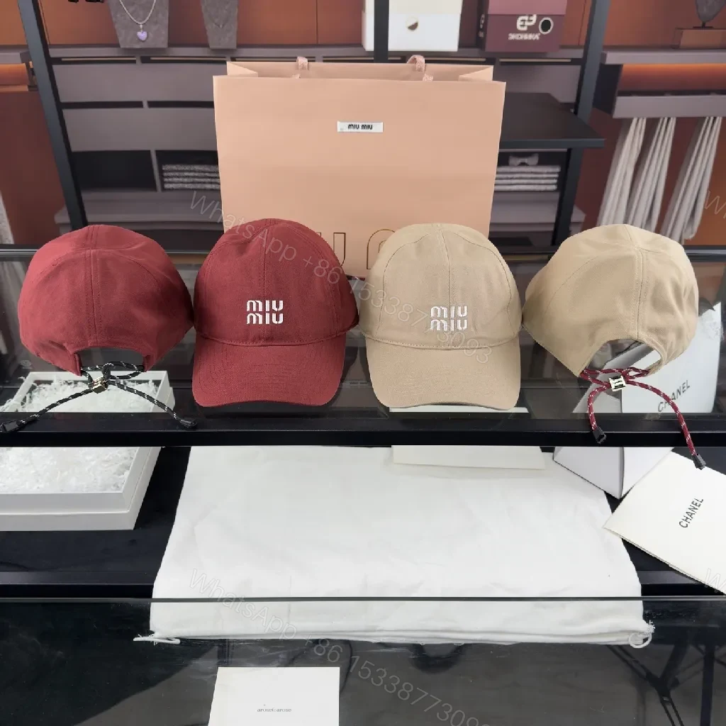 View 4 of Chic Cotton-Blend Cap: Minimalist Logo, Structured Brim