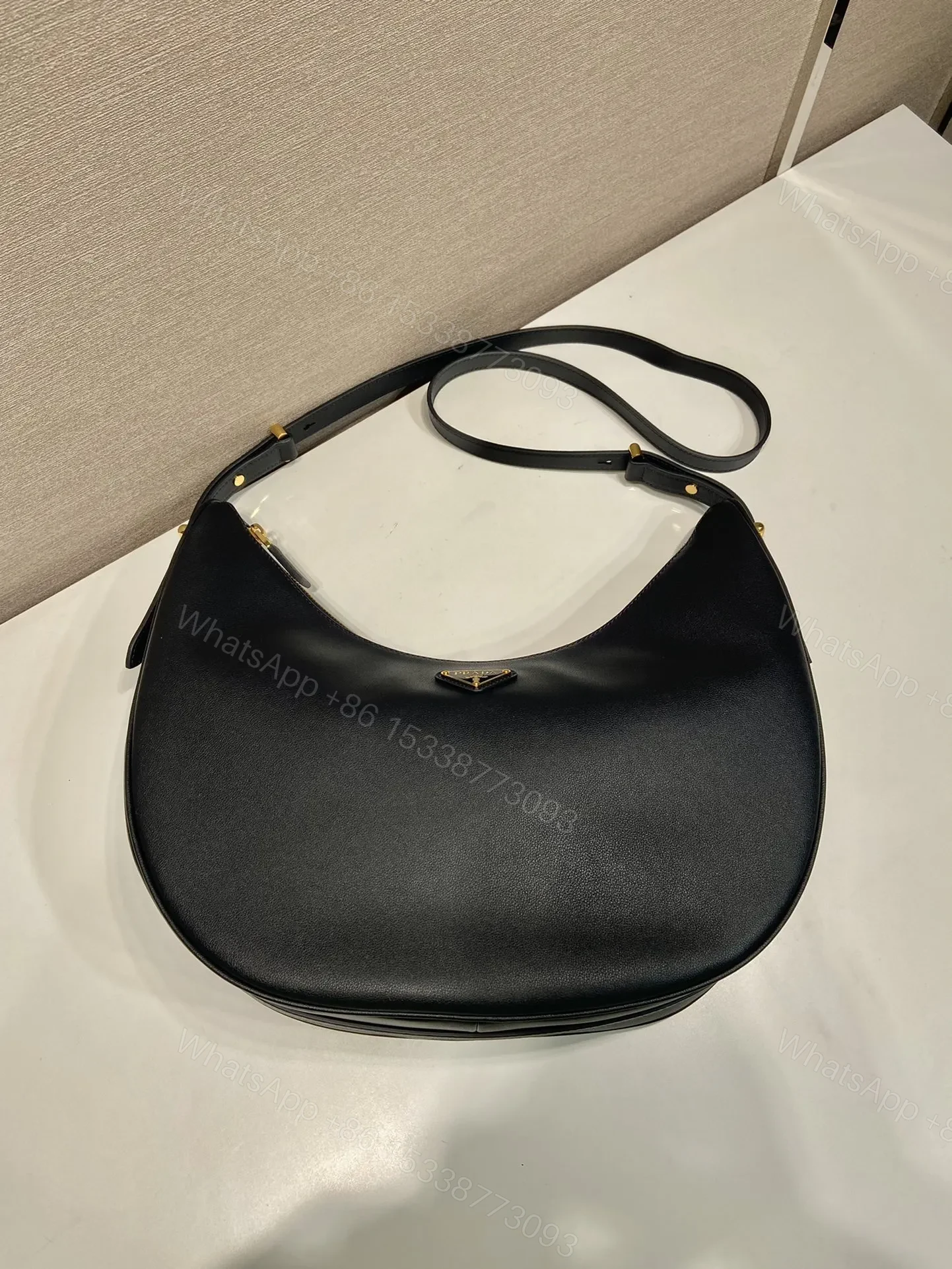 View 7 of Prada Arche Small Leather Shoulder Bag