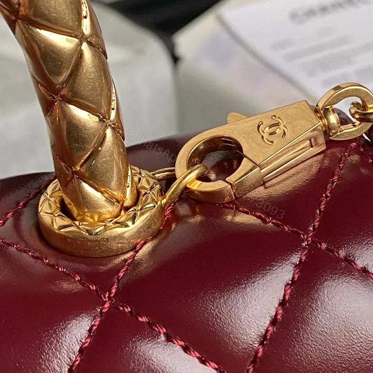 View 2 of Chic Quilted Satchel with Gold Chainâ€”Elegant, All-Day Luxury Bag