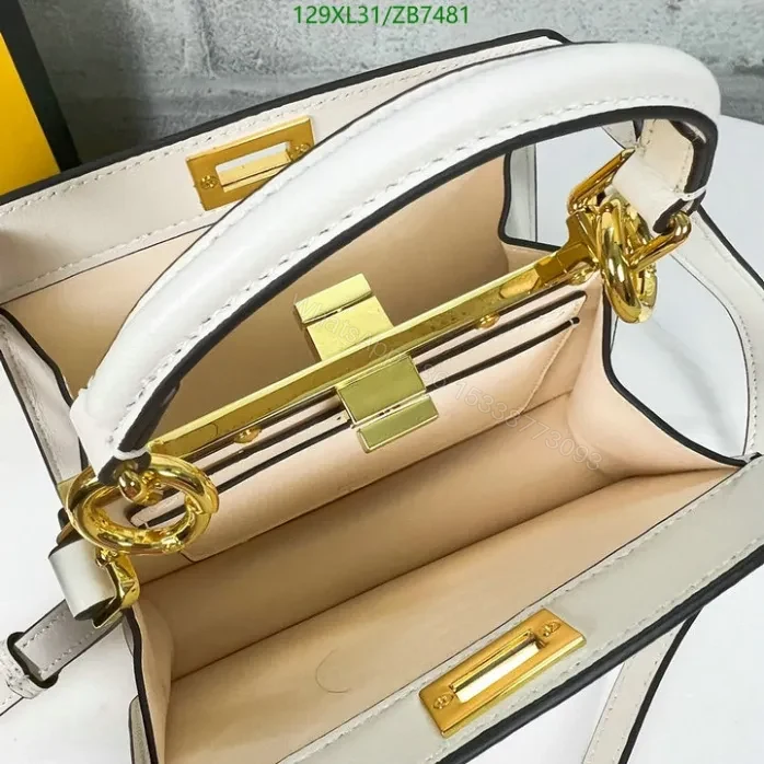 View 32 of Fendi Beige Peekaboo ISeeU Small Bag ZB7481