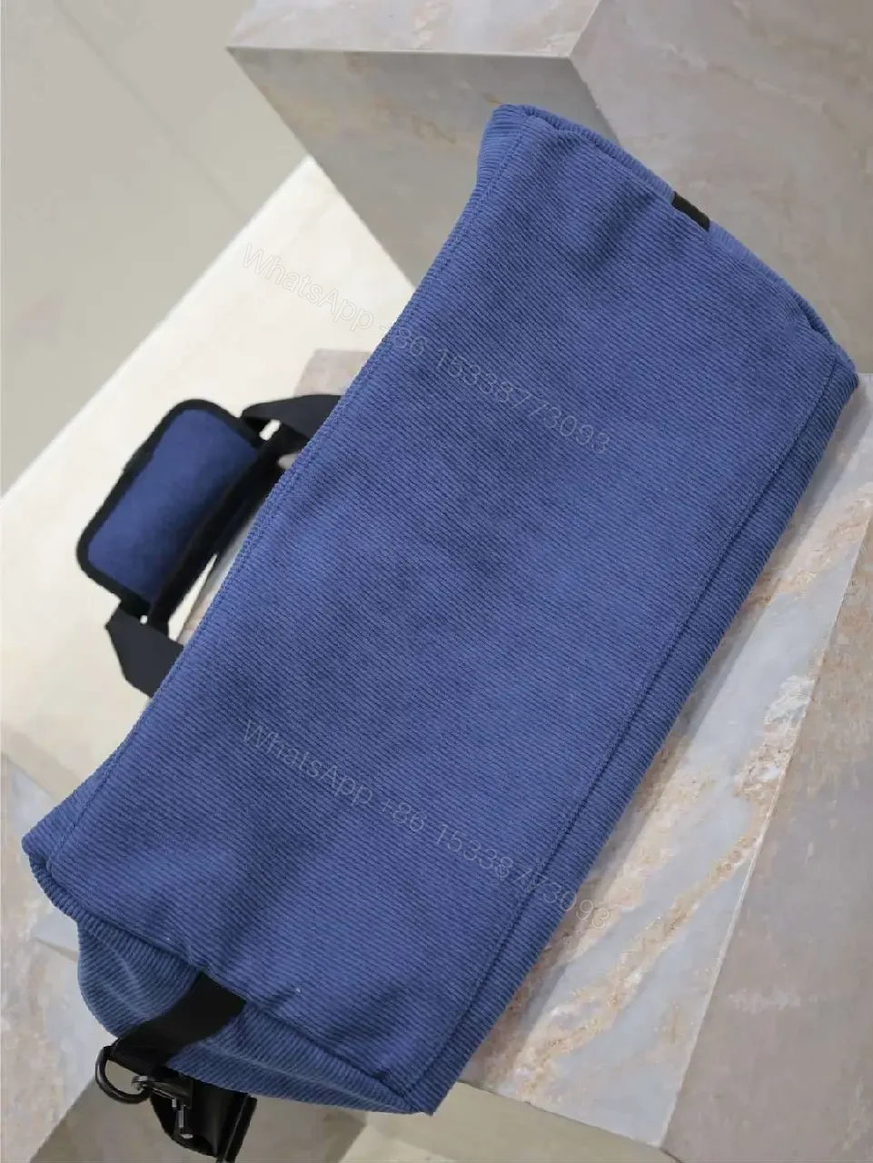 View 5 of Deep Indigo Cordura Gym Bag: Compact Luxury Travel-ready