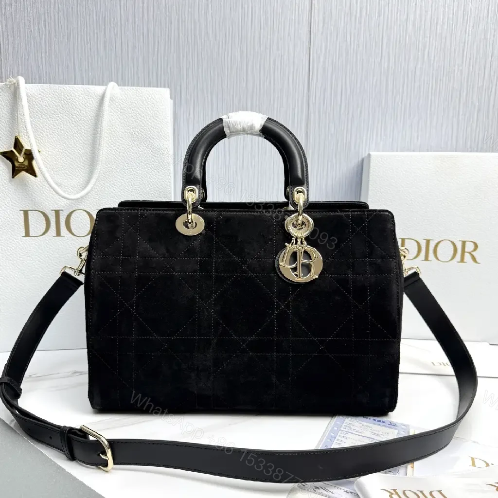 Velvet Black Structured Bag: Gold Hardware, Quilted Charm — view 1