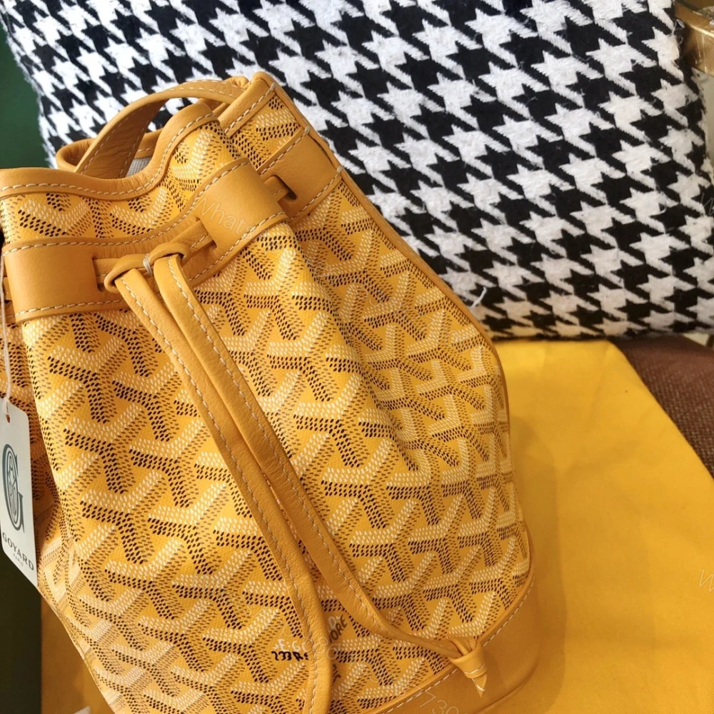 View 4 of 高仿Goyard*PEFLOT7抽繩水桶包黃色免檢版