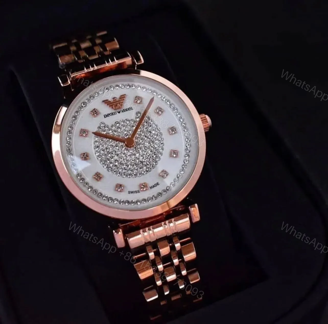 View 4 of Emporio Armani New Rose Gold Diamond Dial