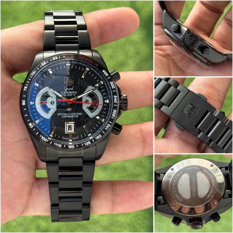 Tag Heuer Calibre 17 Black Dial Chronograph — view 1