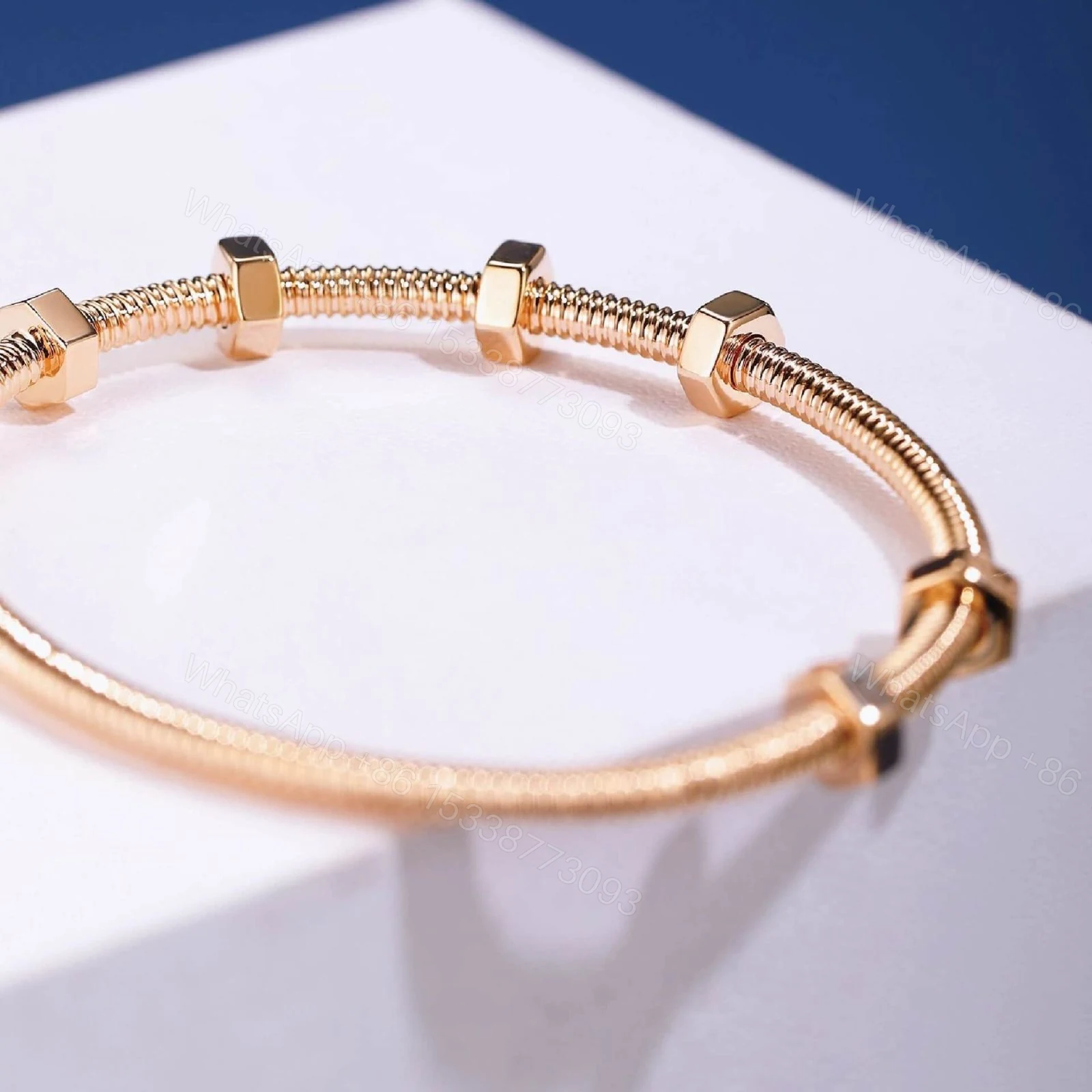 Inspired Cartier Ecrou De Cartier Bracelet Rose Gold — view 1