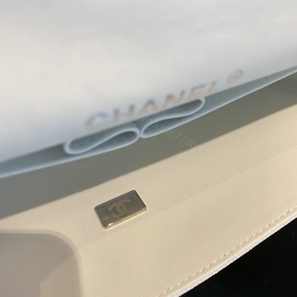 View 5 of Chanel Classic Flap Medium White with Gold Hardware