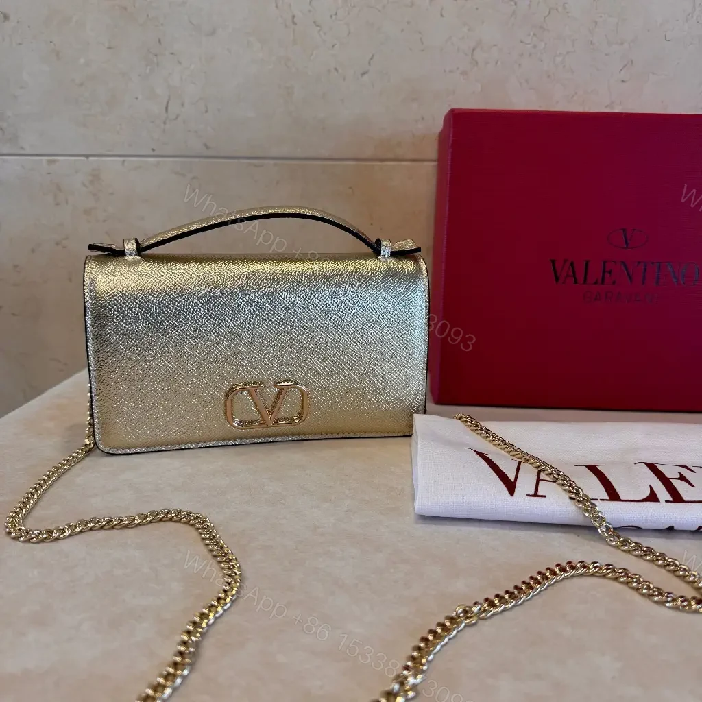 View 2 of Metallic Shine Crossbody in Luxe Style - Compact Night Bag