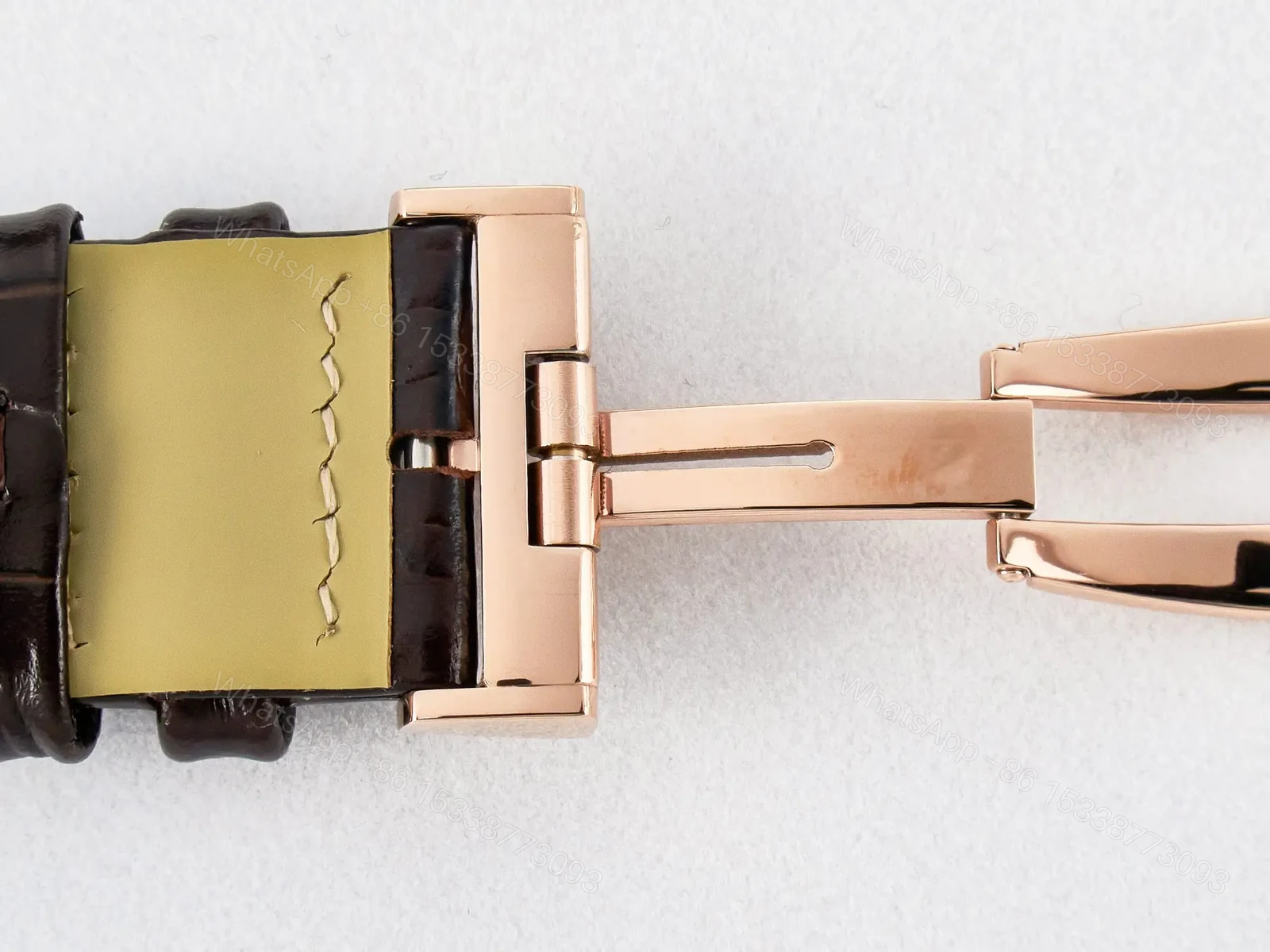 View 28 of Reverso Tribute Duoface Small Seconds RG MGF Best Edition White Spray Paint Dial on Black Leather Strap A854A