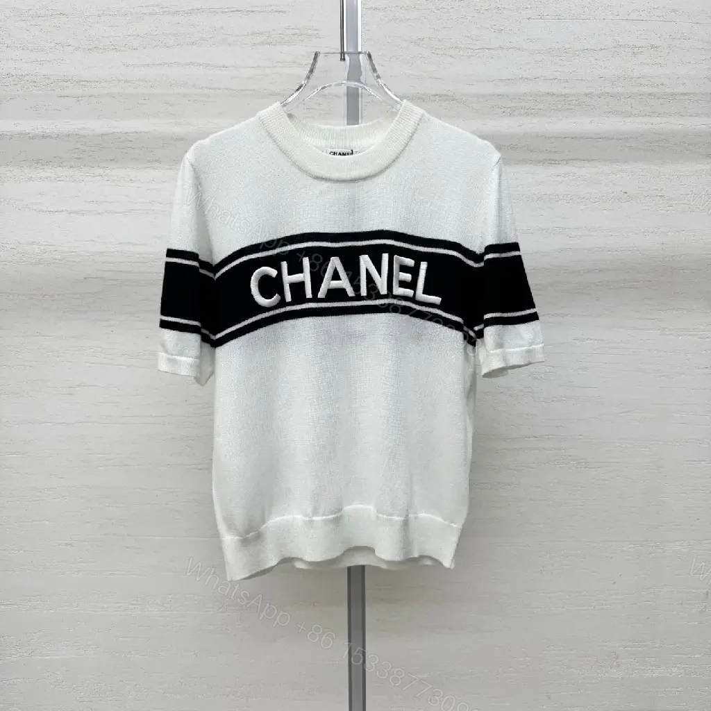 View 4 of White Knit Top - Premium Comfort, Logo Graphic, Relaxed Fit, Durable Knit
