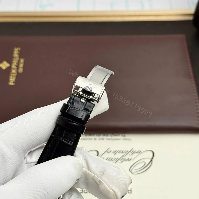 View 2 of Rolex Perpetual 1908 39mm White Dial Leather Strap Super Clone