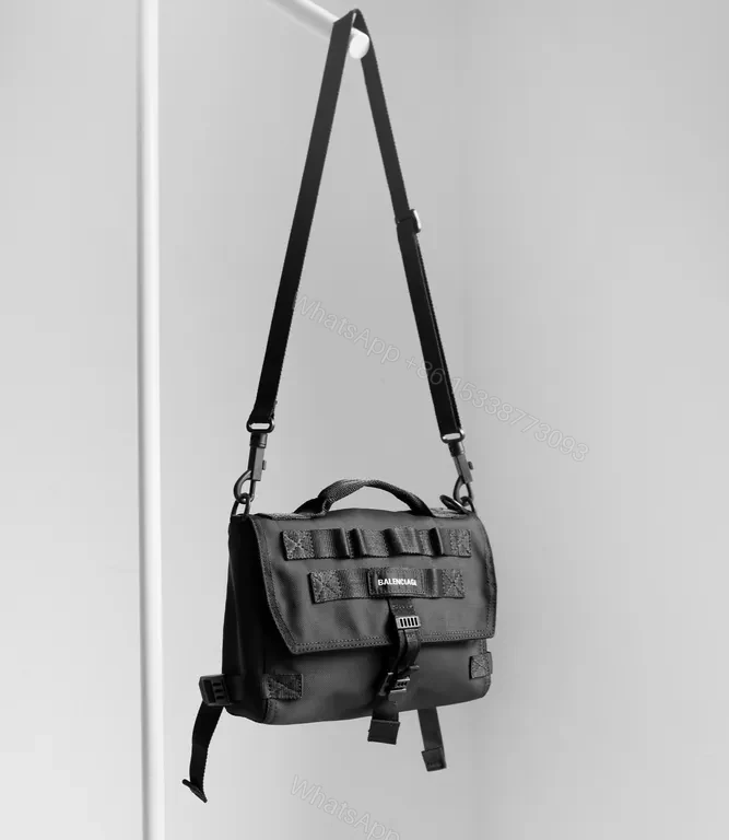 View 4 of Matte Balenciaga Nylon Crossbody: Luxury Utility Bag