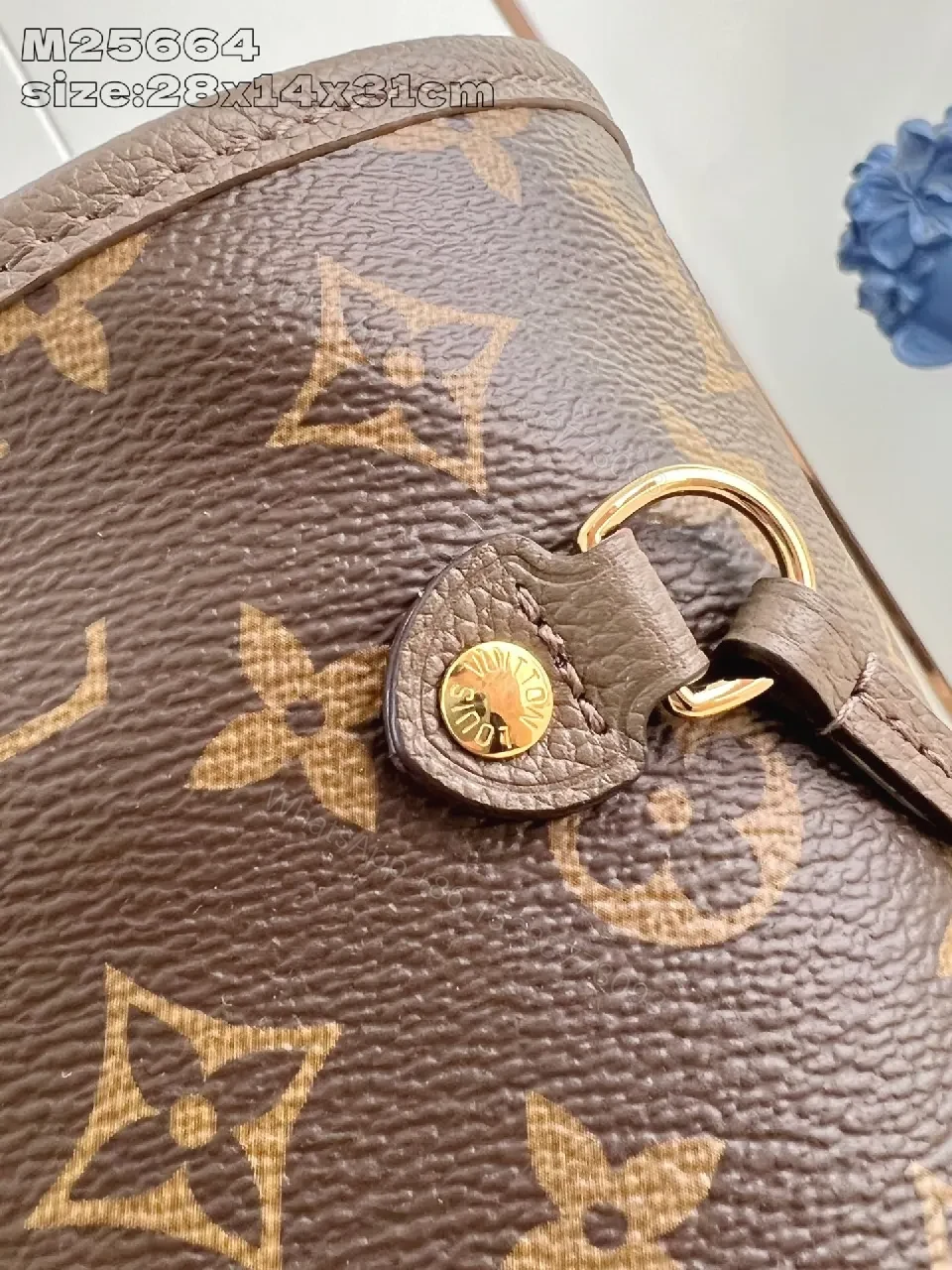 View 3 of Lux Monogram Tote: Premium Leather-Trim, Everyday Elegance