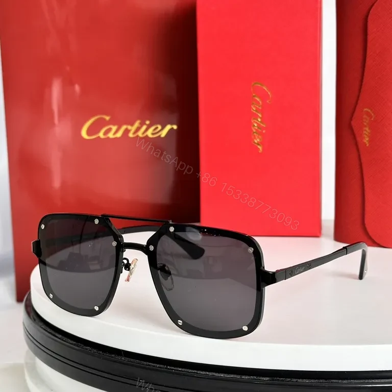 View 3 of Bold Geometry Luxury Sunglasses - Cartier-Inspired, Gradient Lenses