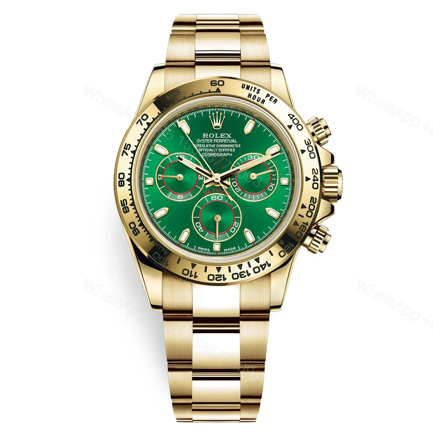 Rolex Cosmograph Daytona 116508 Green Index Oyster Yellow Gold Mens Watch — view 1