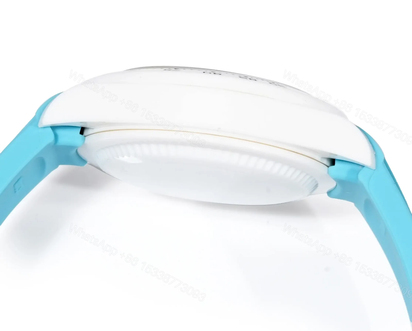 View 7 of Best Rolex Daytona Turquoise Rubber Strap replica 40MM White Ceramic Case Edition RG-DAYTONA-TURQUOISE-RUBBER-WHITE-40